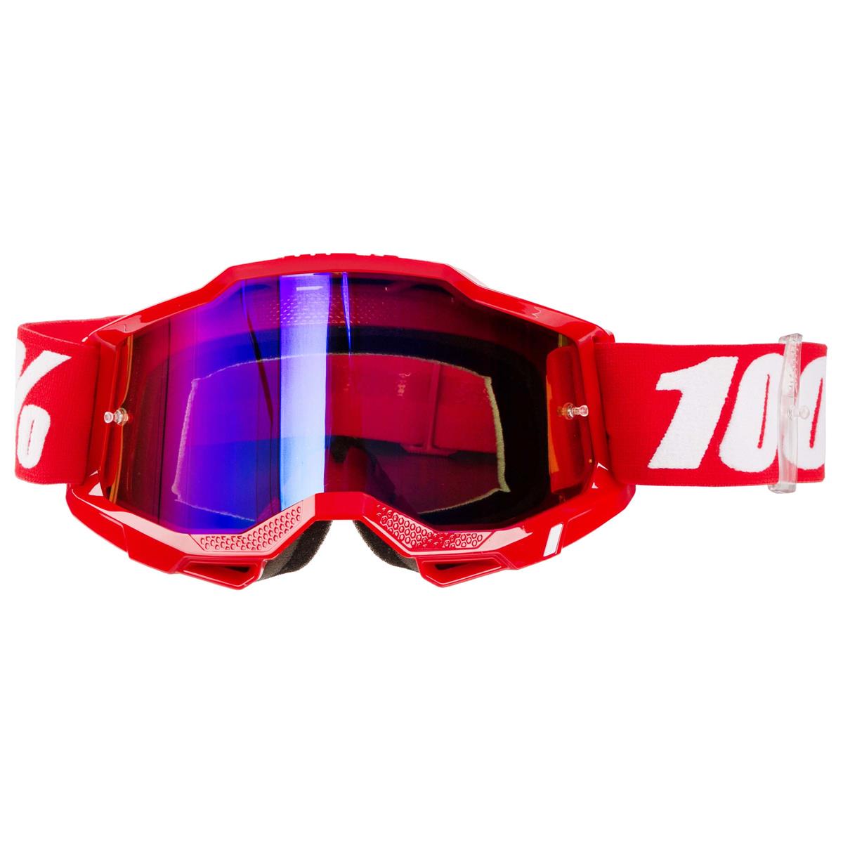 100% 50014-00034 maschera motocross accuri 2 stamino 2 lente specchio rosso